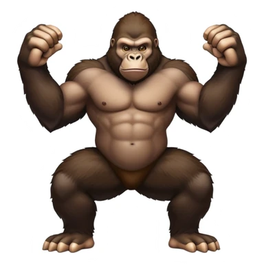 Gorilla with only 2 limbs sticker