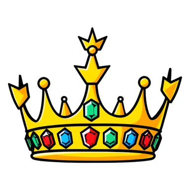 fancy king's crown with gems sticker