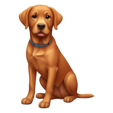 Red labrador sticker