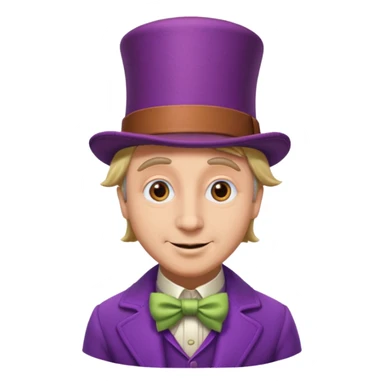 Wonka violet sticker