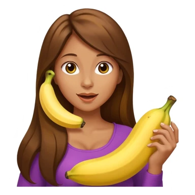topless woman with big boobs sucking a banana sticker