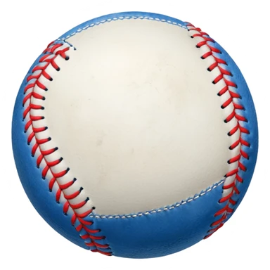 blue baseball ball stitch color to white sticker