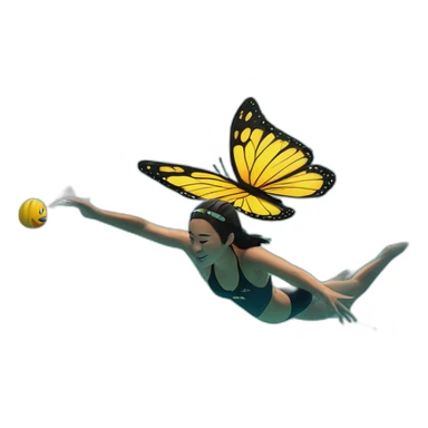 200 Meters Butterfly swimming by a tall Mexican college student  sticker