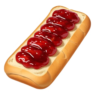 French bread with strawberry jam  sticker