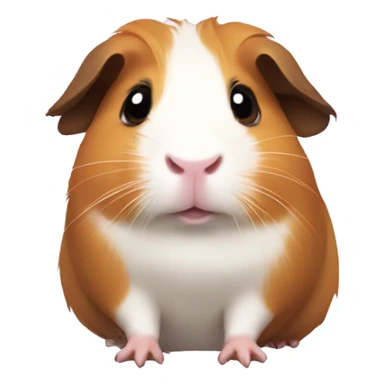 A Guinea Pig, with hearts around sticker