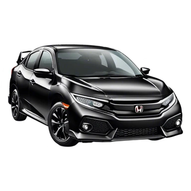 Black Honda Civic sticker