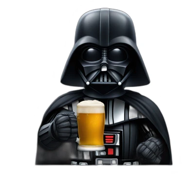 dark Vader drink beer sticker