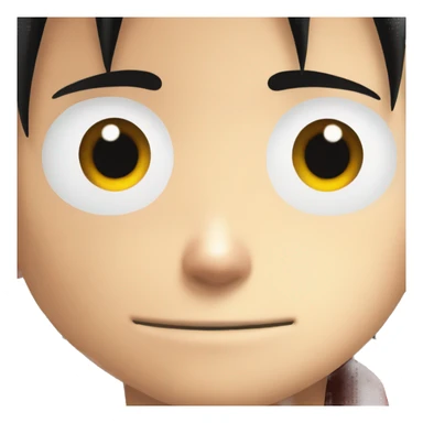 Luffy with scar under eye sticker