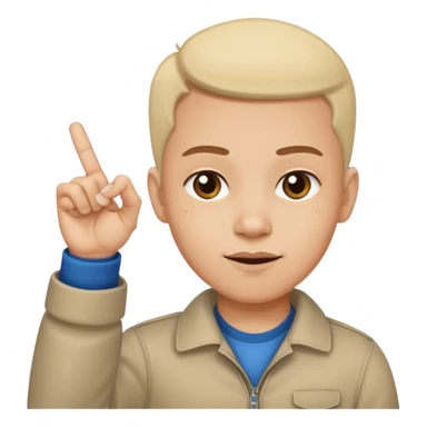 Yvl hand sign only 3 fingers up sticker