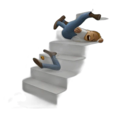 Joe bidem falling of a stair sticker