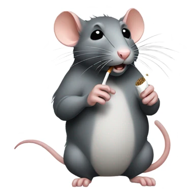 Rat smoking a cigarette sticker