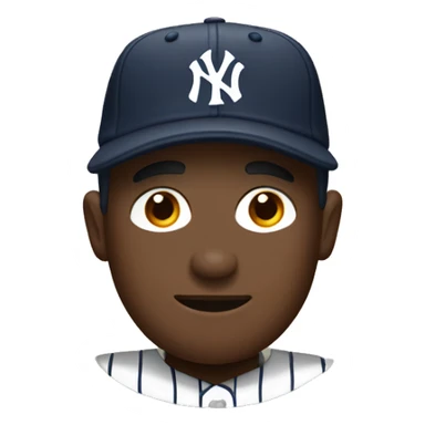 Brown NY yankee cap sticker