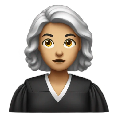 angry female judge standing sticker