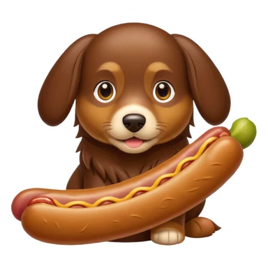 Perro salchicha de pelo largo cachorro color chocolate con color miel sticker