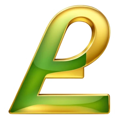 number 4 in golden and green shadows sticker