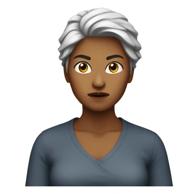 A woman who enduring her anger sticker