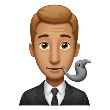 Man with a long nose wearing a suit and kipa sticker