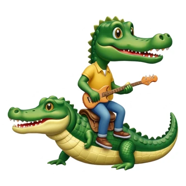 Calvy Barra riding a alligator  sticker