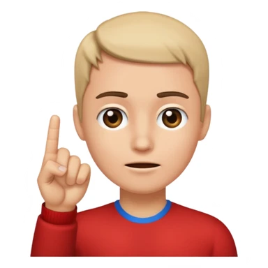 finger pointing on forehead, zoomed in on forehead, no full face sticker