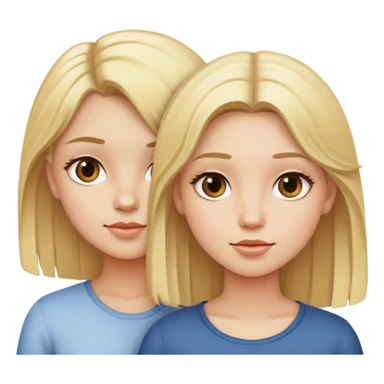 Two Girls blond Long haur sticker
