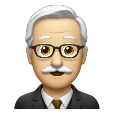 Un homme dictateur avec une petite moustache carré noir la taille du nez sticker