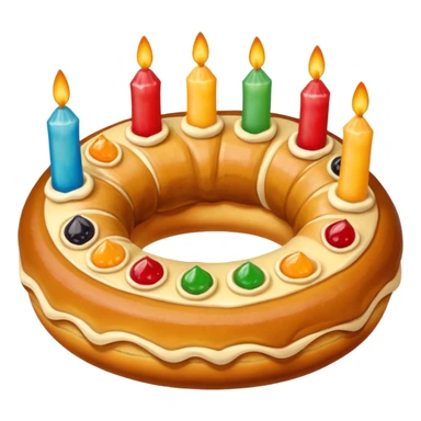 rosca de reyes tradicional sin velas sticker