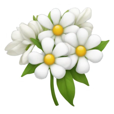 Cute white flowers sticker