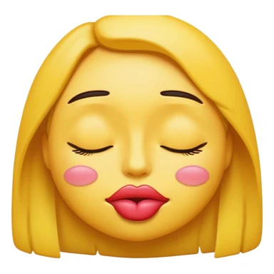 Make me an emoji sticking out his lips and closing his eyes sticker