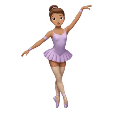 Ballet dancer in over the knee socks, leotard and brown hair sticker