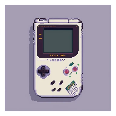 Classic Game Boy handheld console at a half turn angle sticker