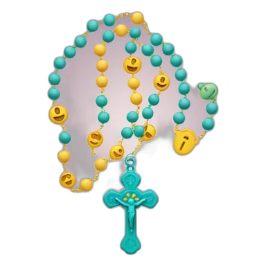 rosary with beads sticker
