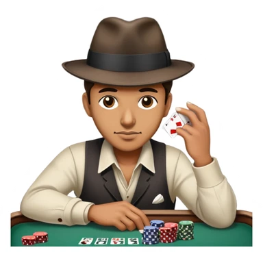 Gangster playing craps sticker