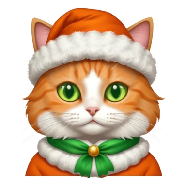 Un  gato con ropa navideña sticker