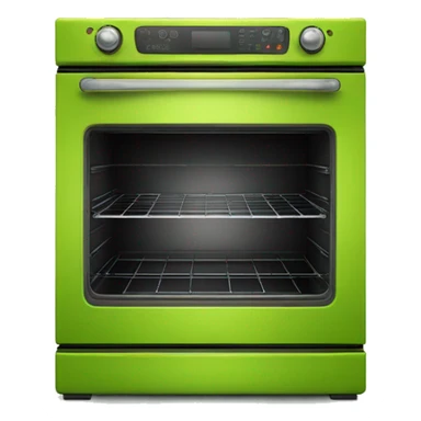 Realistic lime green oven isolated.  sticker