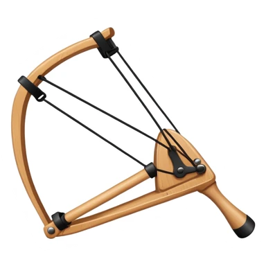 A classic Y-shaped wooden slingshot with rubber band sticker