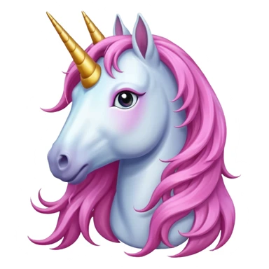 unicorn with long hair female sticker
