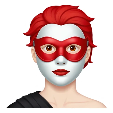 red mask hacker sticker