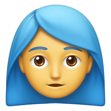 Mavi yuvarlağın içinde beyaz tik sticker