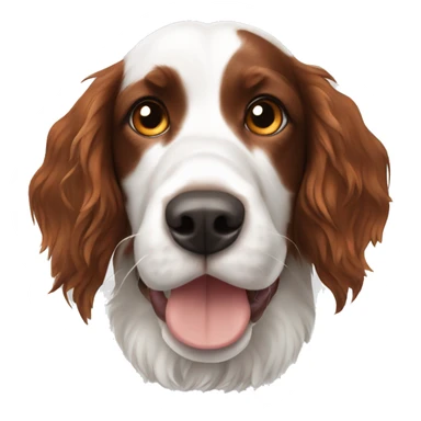 White and orange springer spaniel sticker
