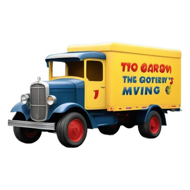 Toy Very large 1933 mover’s moving truck sticker
