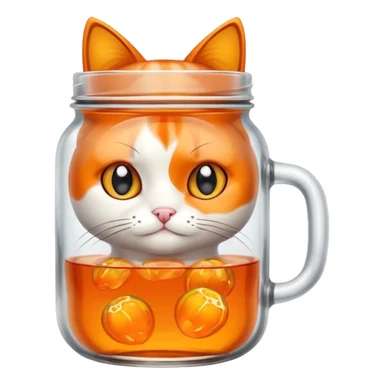 Jelly jar cat sticker