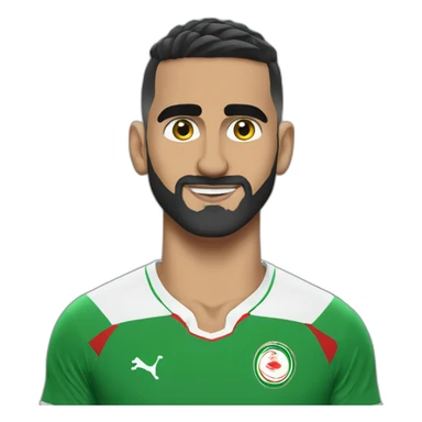 Mahrez with Algerian jersey sticker