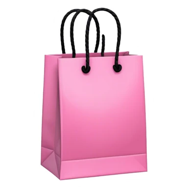 Pink Gift bag with black rope  sticker