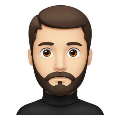 bearded man in turtle neck sticker