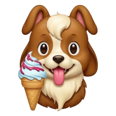 Dog Eat ice Cream sticker