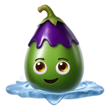 Aubergine sous la douche sticker