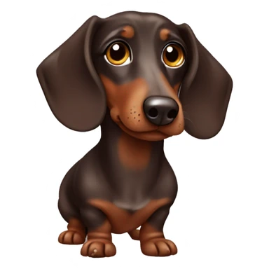 dapple chocolate dachshund with brown eyes sticker