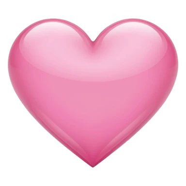 glossy, see-through pink heart frutiger aero style sticker