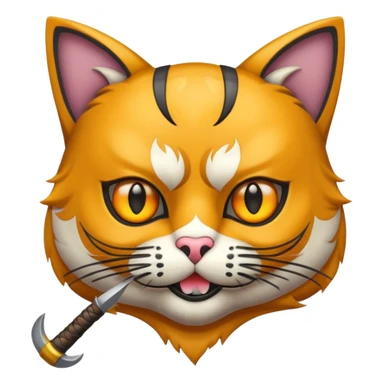 Um gato mascarado com a arma de tiro sticker