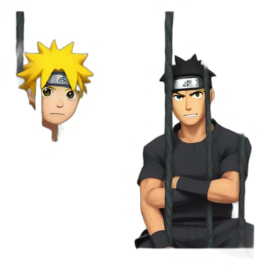 Naruto in prison with cr7 sticker